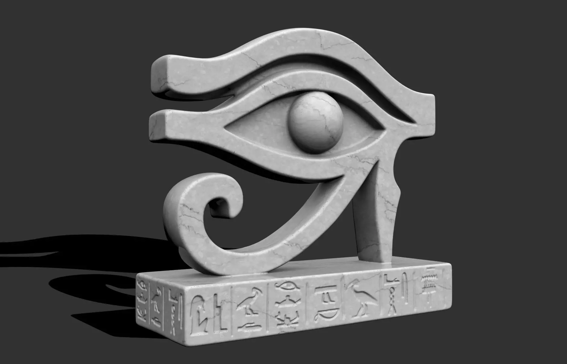 EYE HORUS STATUE ANCIENT EGYPT 3D print model_5