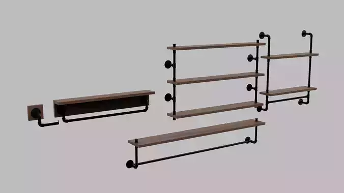 Industrial Pipes Bathroom Set