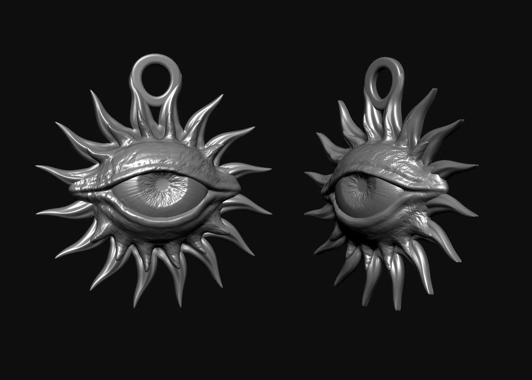 Eye Pendant 3D print model_9