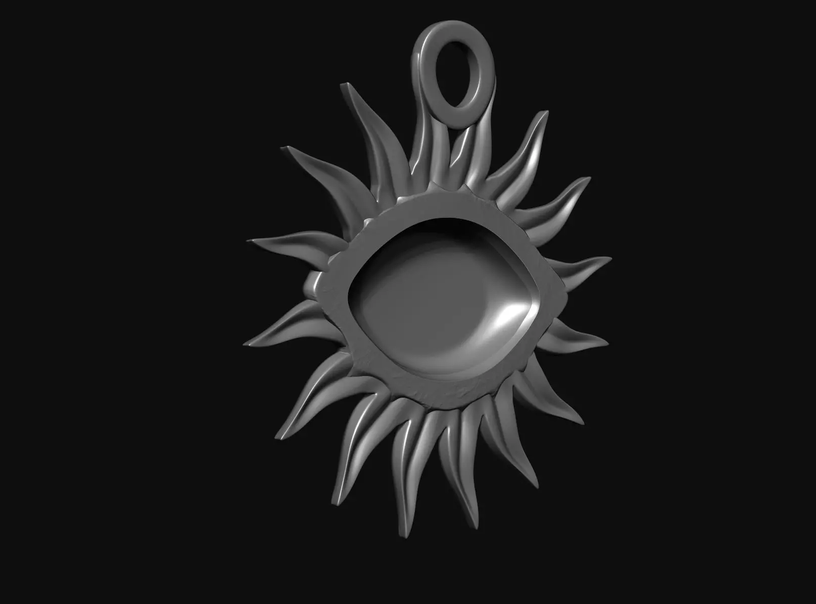 Eye Pendant 3D print model_6
