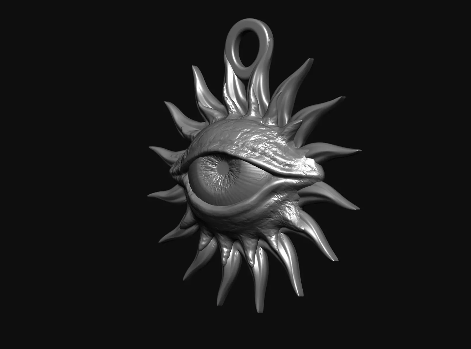 Eye Pendant 3D print model_3