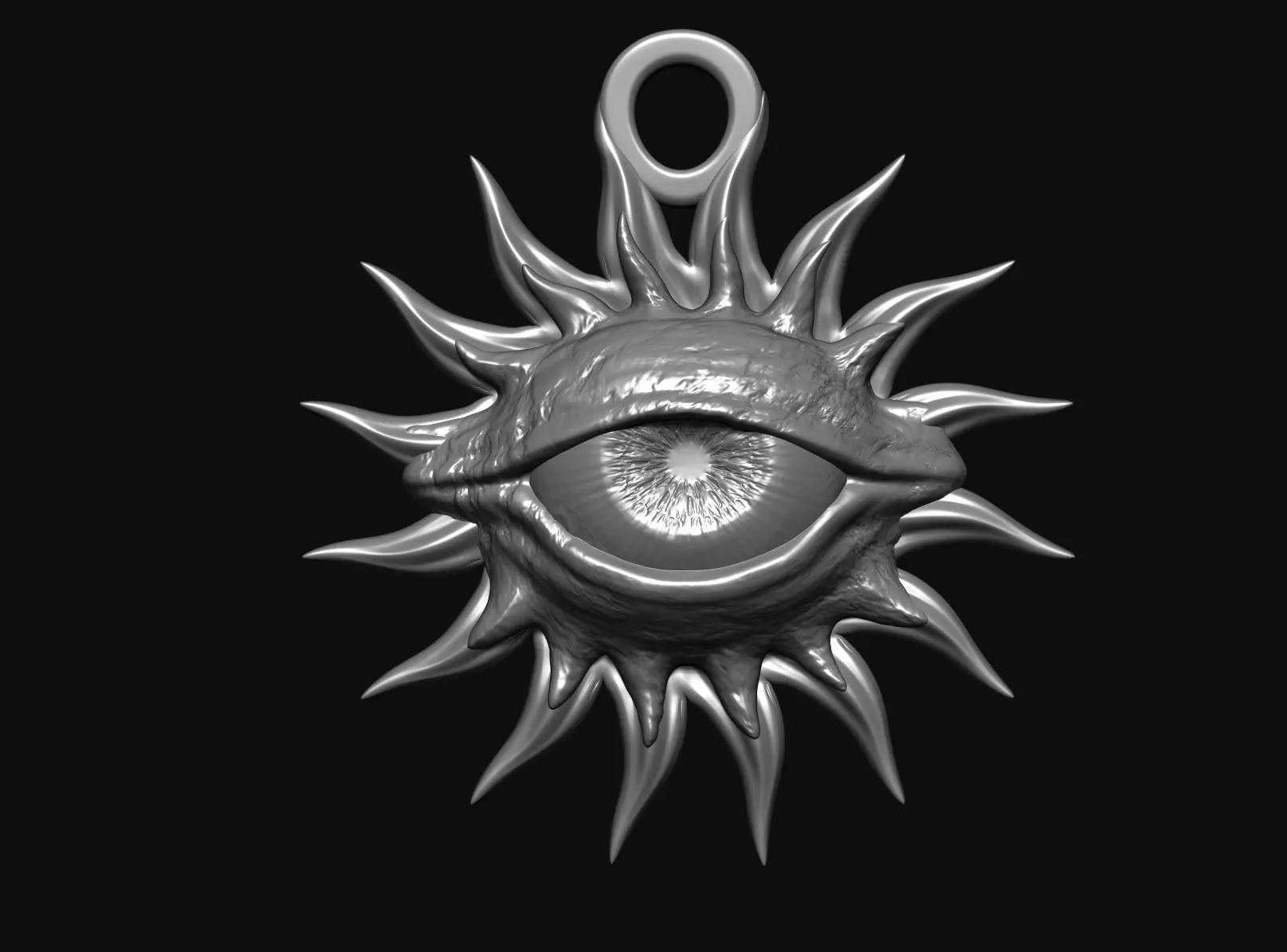 Eye Pendant 3D print model_8