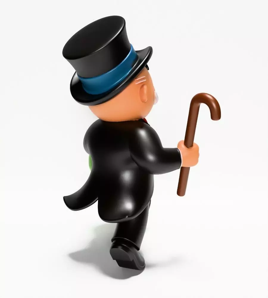 Rich Uncle Monopoly Cash Bag Hasbro toy 3D print model_14