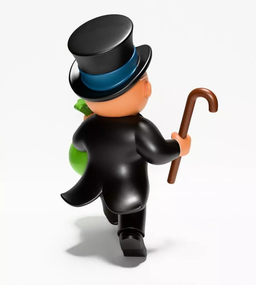 Rich Uncle Monopoly Cash Bag Hasbro toy 3D print model_13