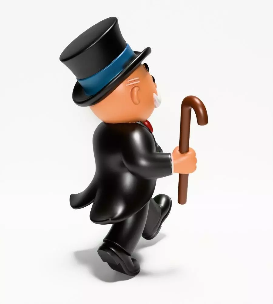 Rich Uncle Monopoly Cash Bag Hasbro toy 3D print model_15