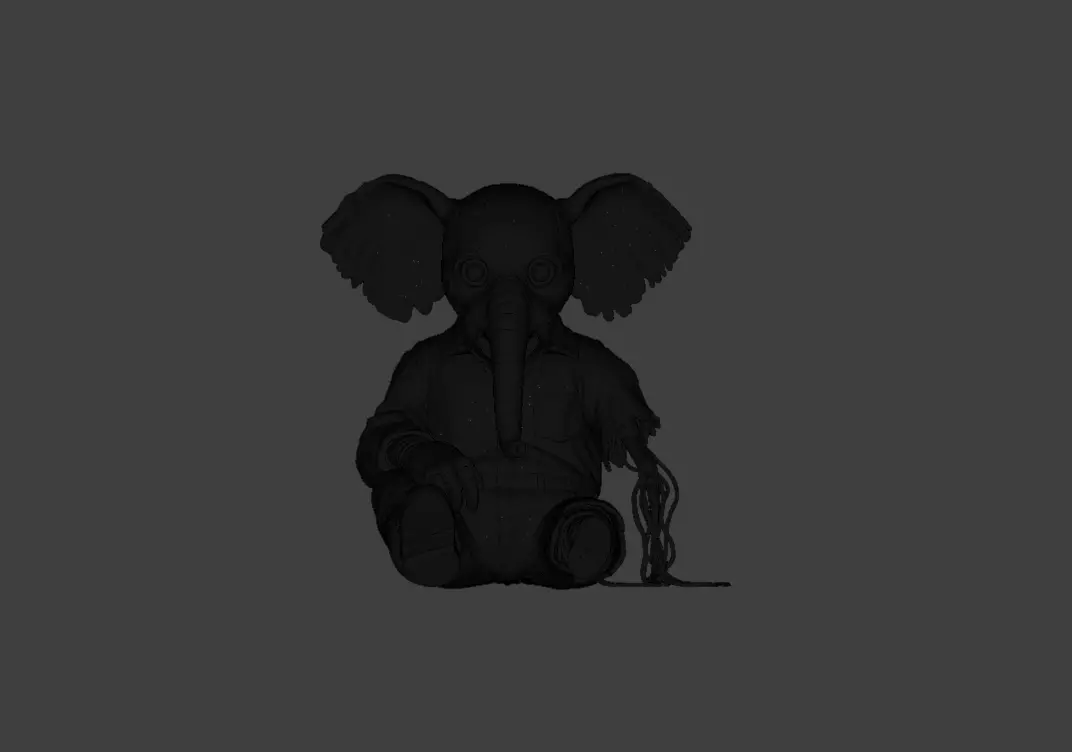 Animatron Elephant Low-poly 3D model_13