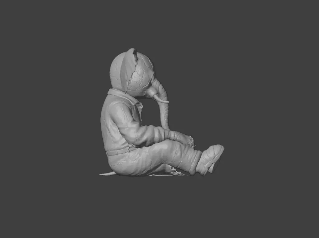 Animatron Elephant Low-poly 3D model_8