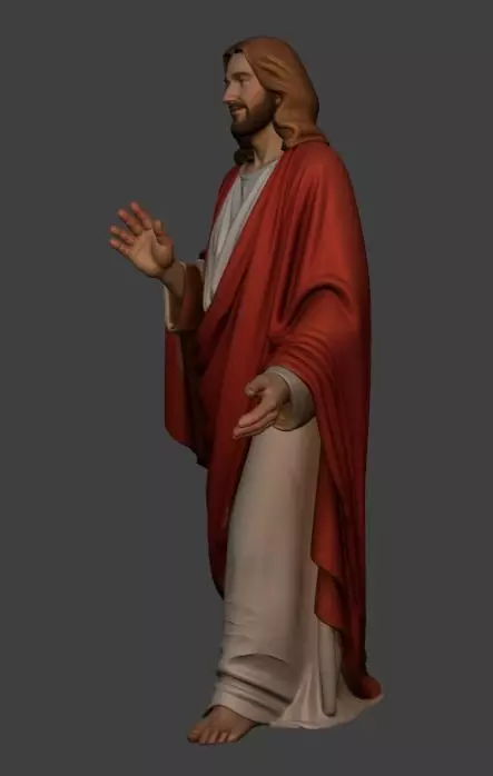 jesus 3d Low-poly 3D model_2