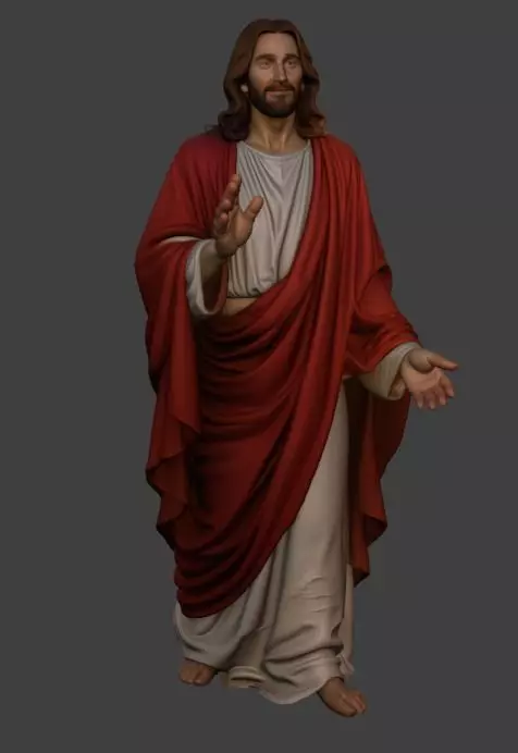jesus 3d Low-poly 3D model_0