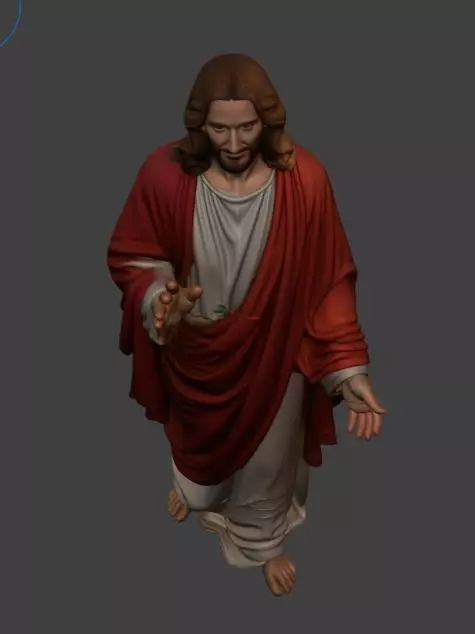 jesus 3d Low-poly 3D model_5
