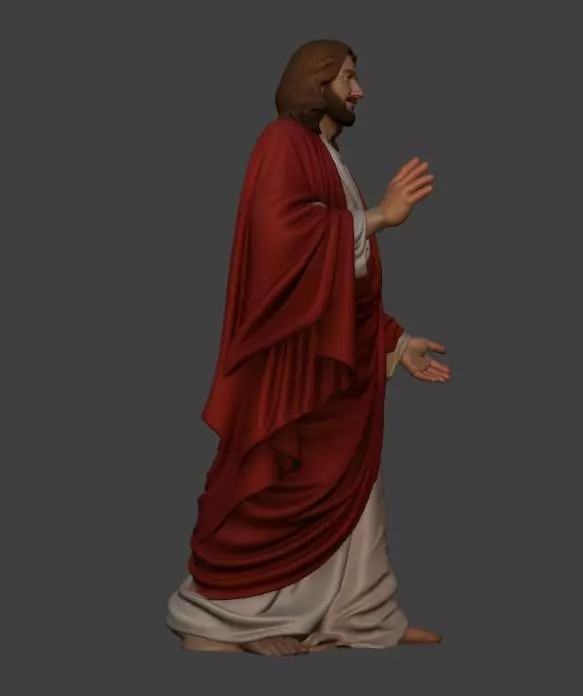 jesus 3d Low-poly 3D model_4