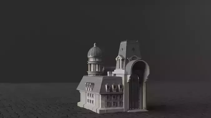 Classical European Building - House 12 3D model Classical European Building - House 12 3D model