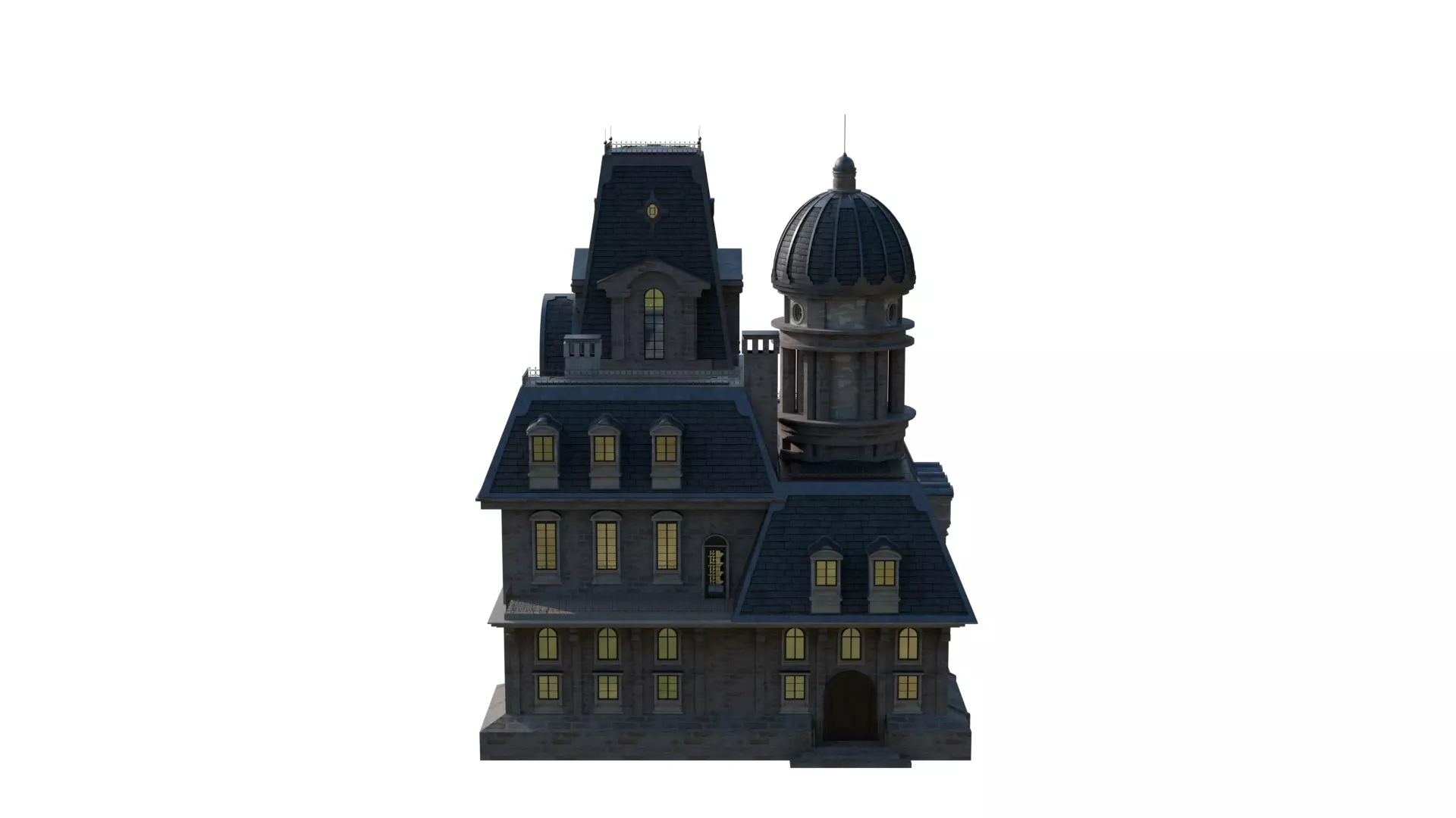 Classical European Building - House 12 3D model_12