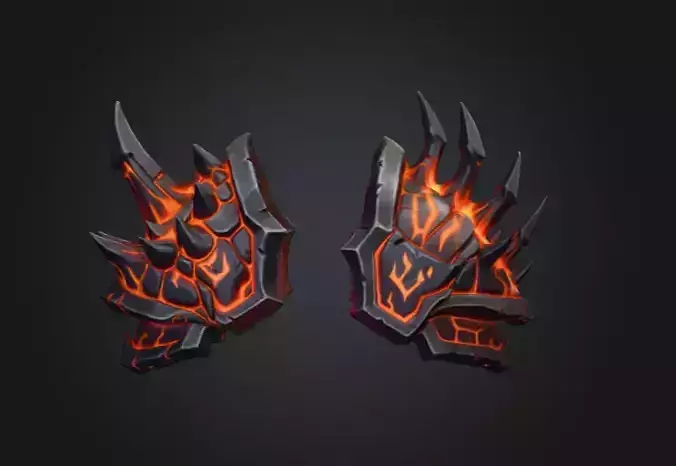 Flaming Gauntlets of the Abyss