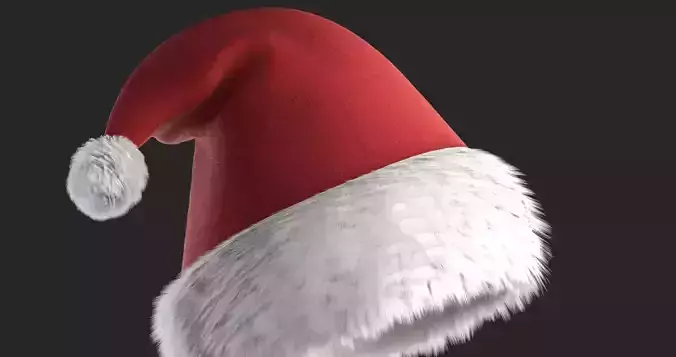 Santa Hat Game Ready Low-poly 3D model