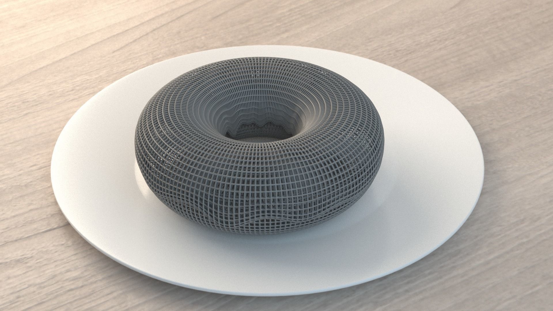 Donut two donuts with sprinkles on plate 3D model_5