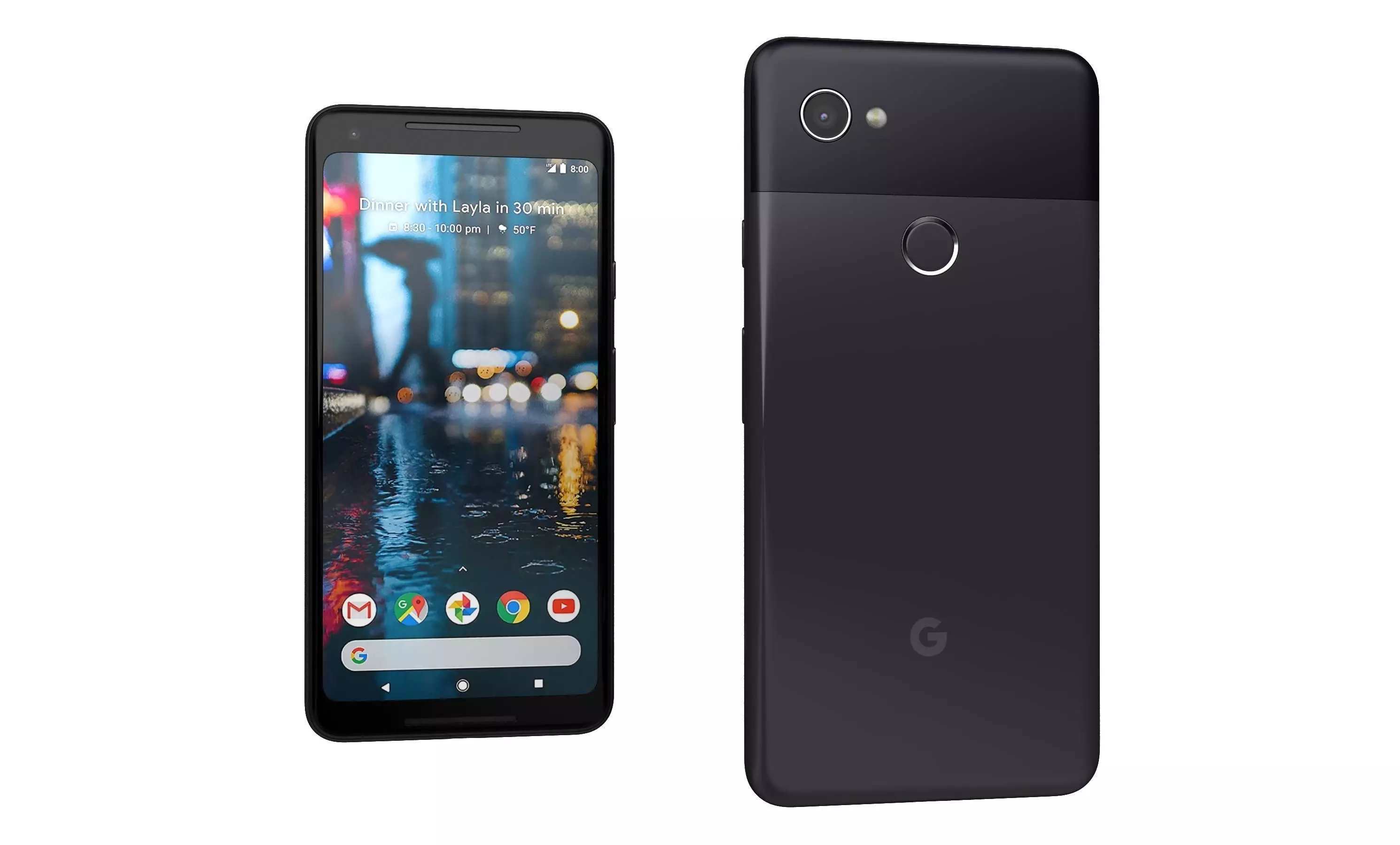Google Pixel 2 XL Black And White High Poly  3D model_2