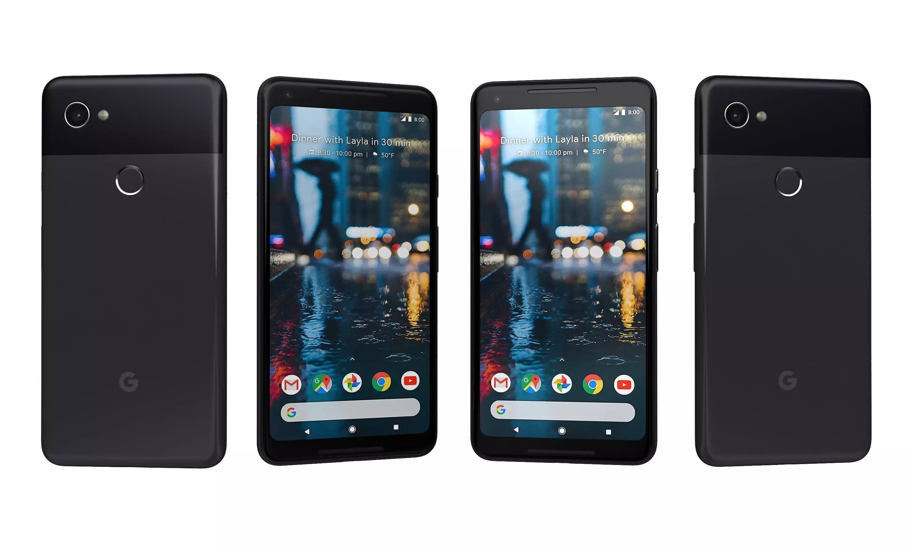 Google Pixel 2 XL Black And White High Poly  3D model_30