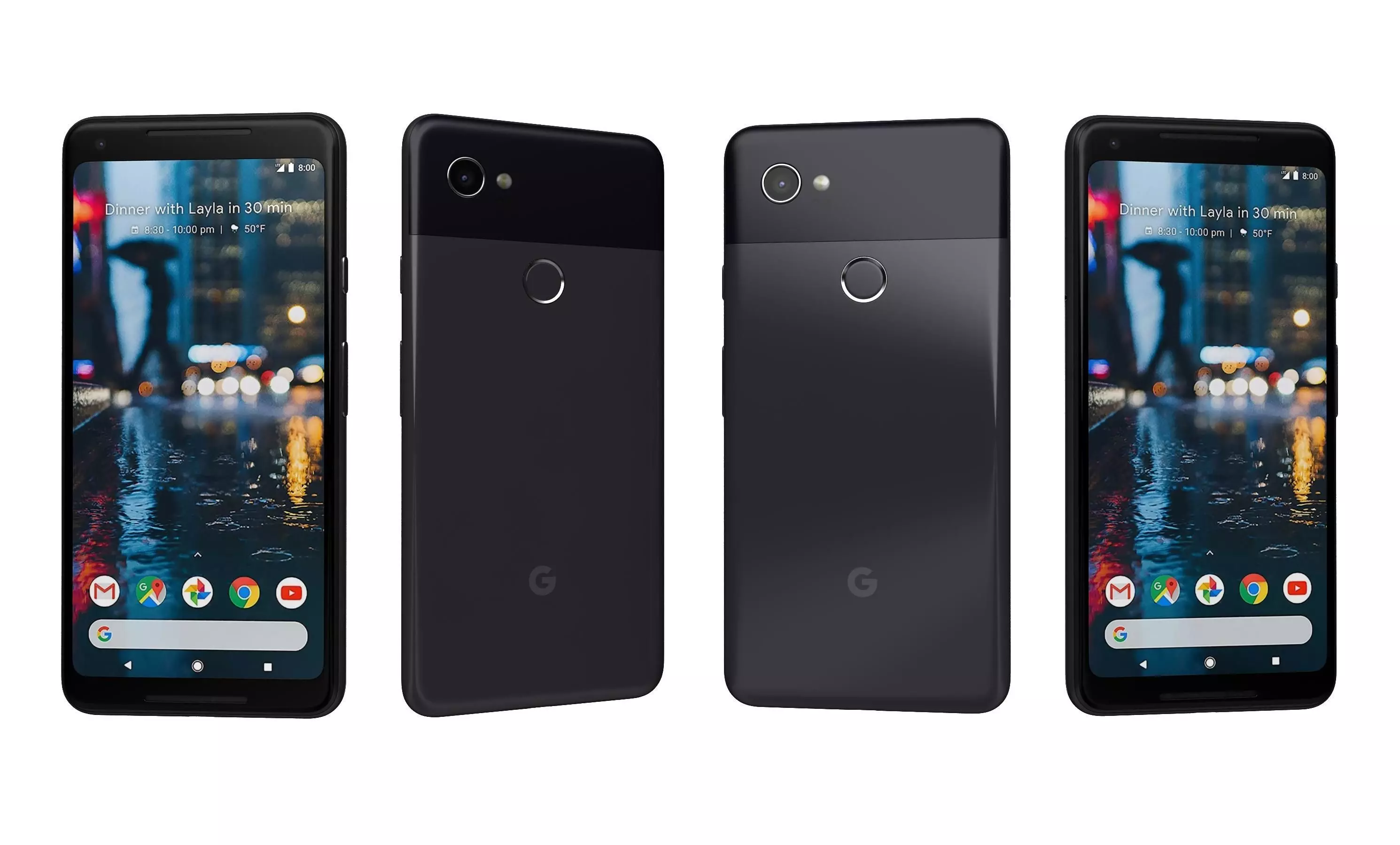 Google Pixel 2 XL Black And White High Poly  3D model_28