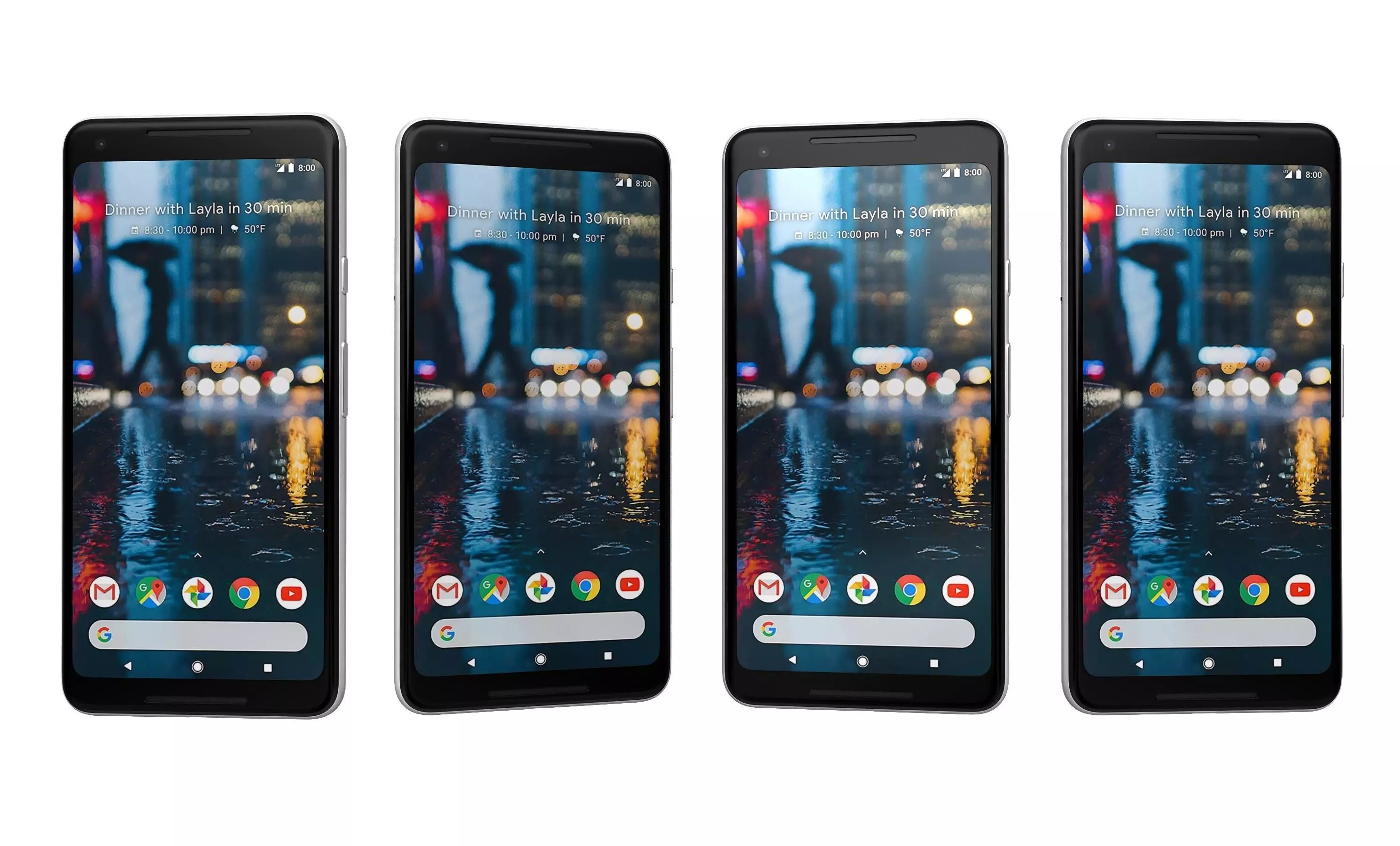 Google Pixel 2 XL Black And White High Poly  3D model_10