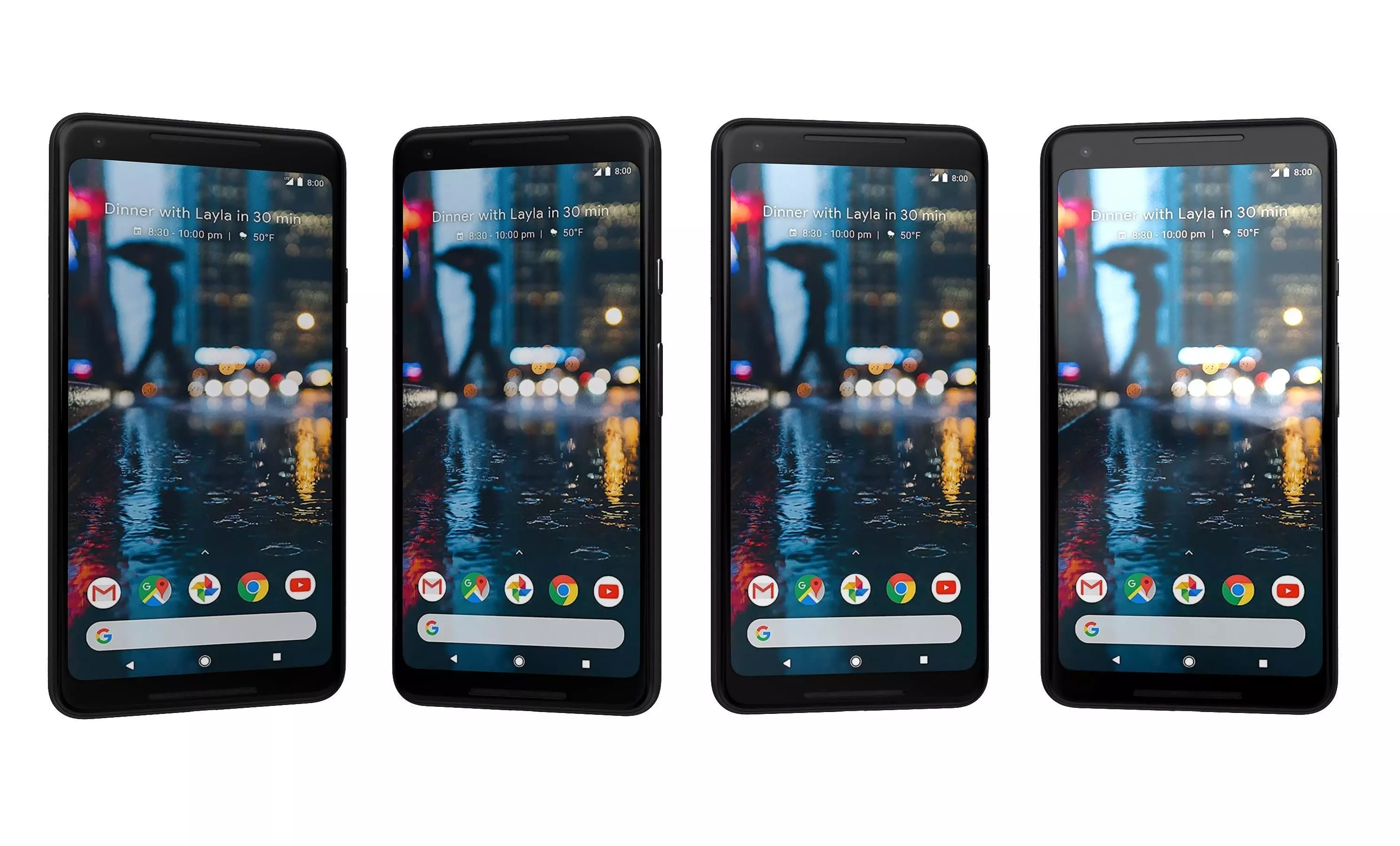 Google Pixel 2 XL Black And White High Poly  3D model_12