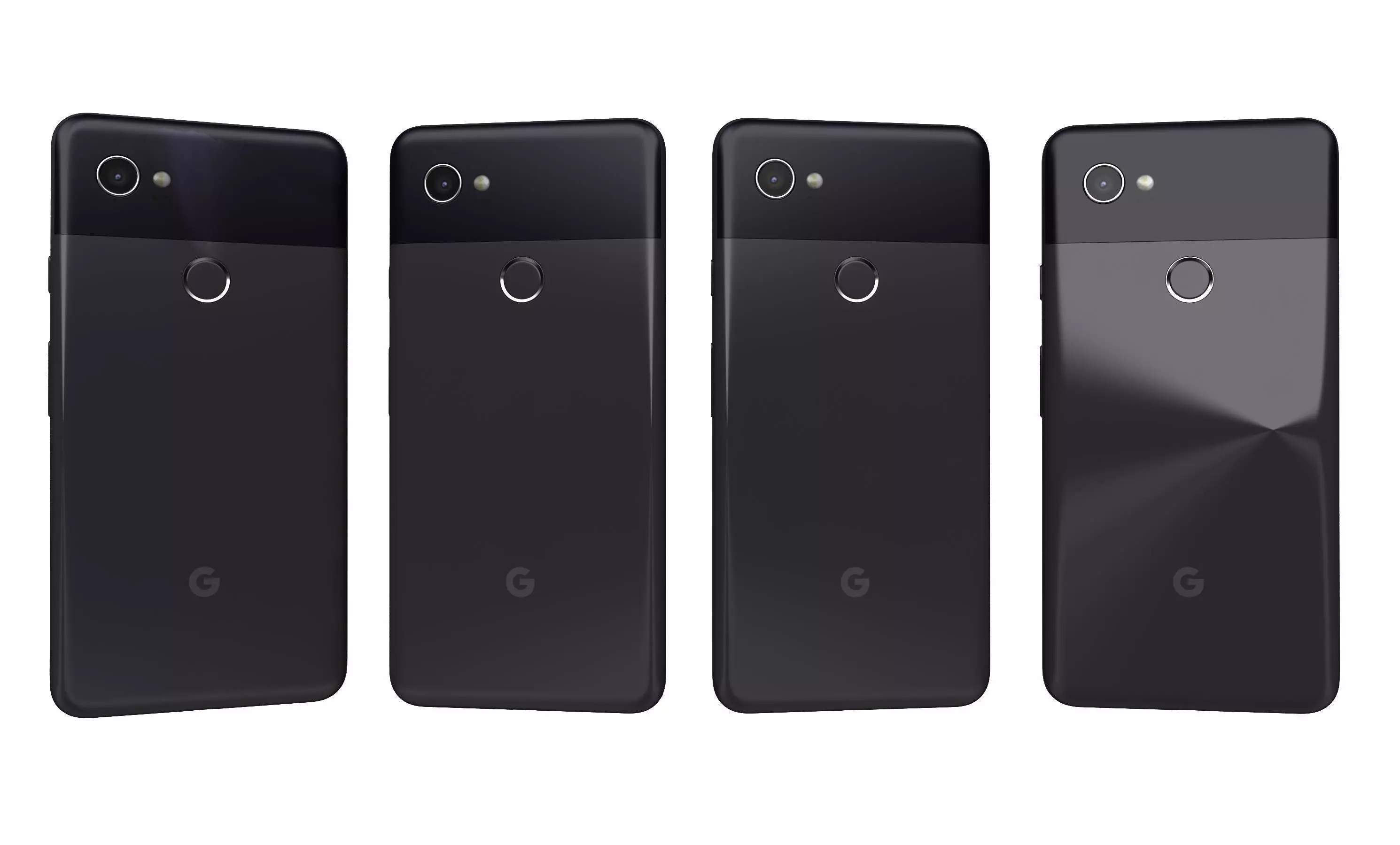 Google Pixel 2 XL Black And White High Poly  3D model_27