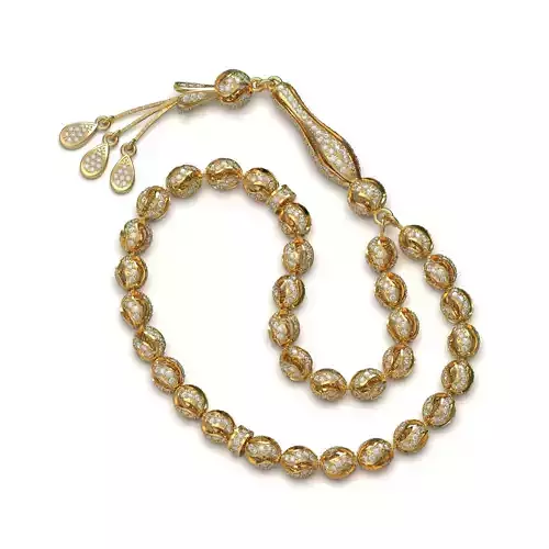 Tasbih Jewelry Gold Silver 3D Printable Prayer Beads