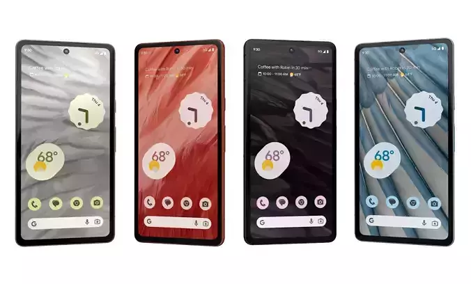 Google Pixel 7A All Colors High Poly 