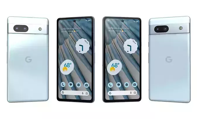 Google Pixel 7A Blue High Poly 