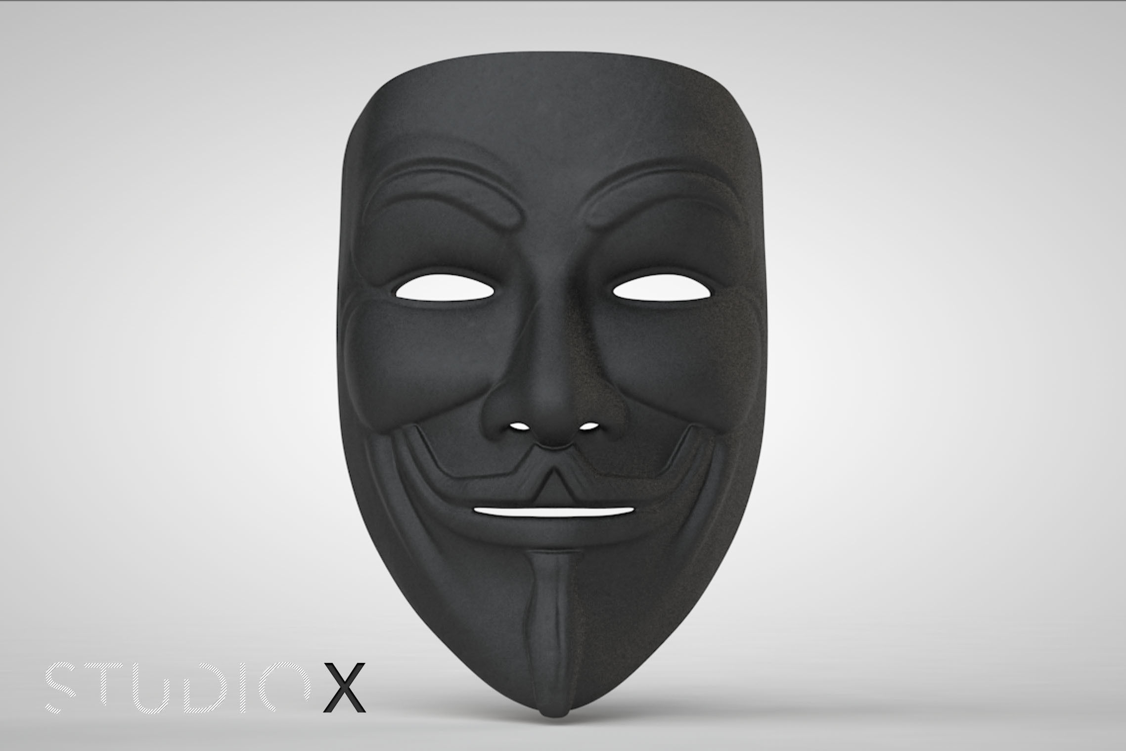 Guy Fawkes Mask 3D model 3D printable | CGTrader