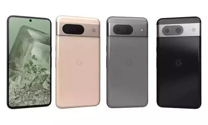 Google Pixel 8 All Colors High Poly 