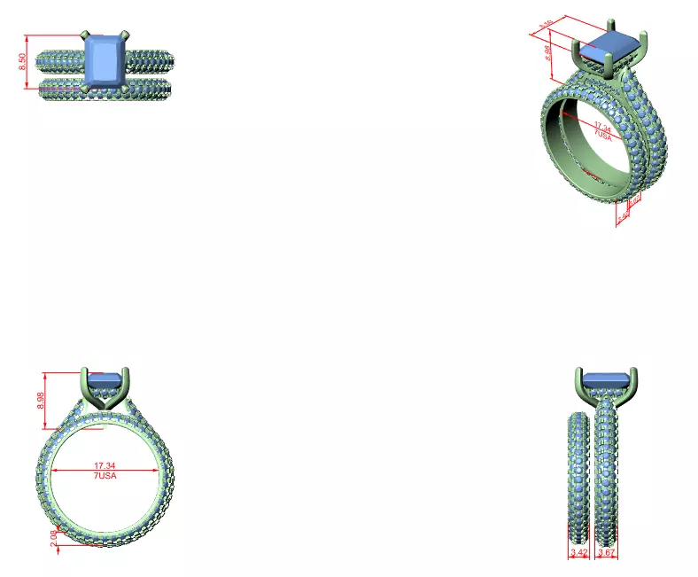 Designer Rings 3D model_12