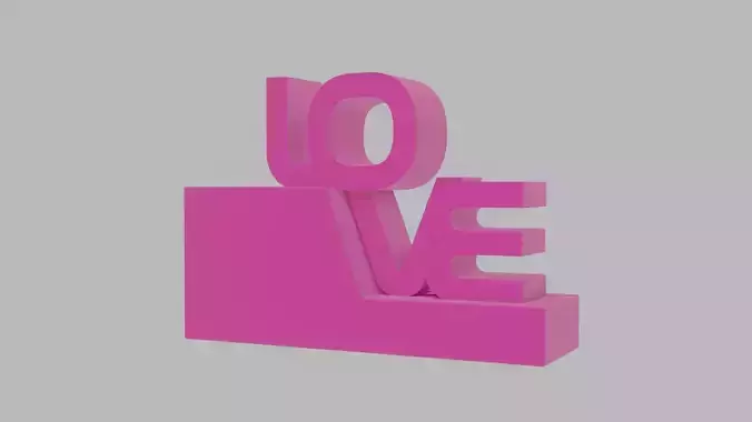 3D Decorative Sign LOVE