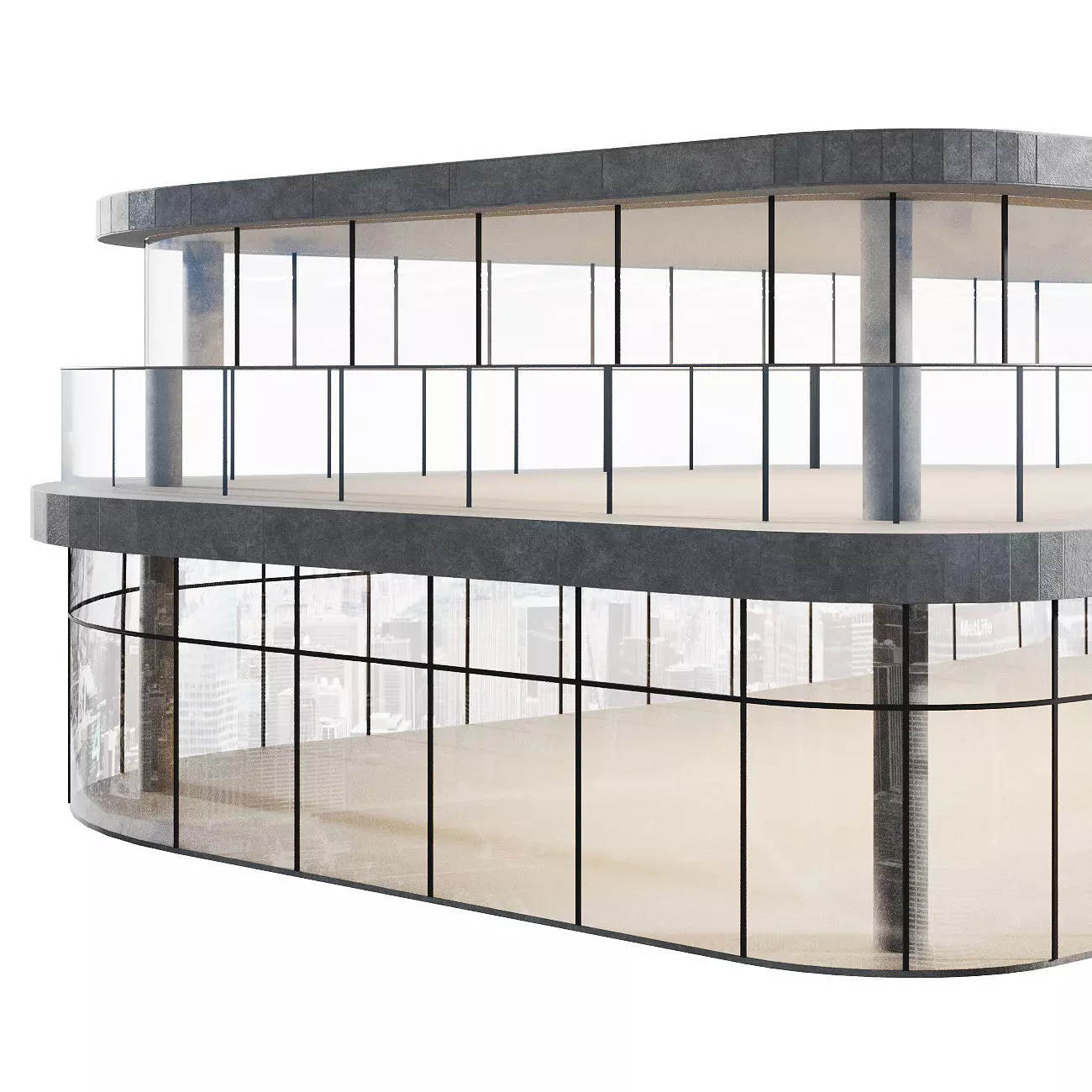 Commercial building 3D model_2