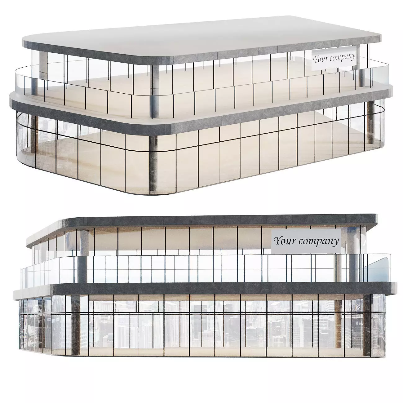 Commercial building 3D model_1