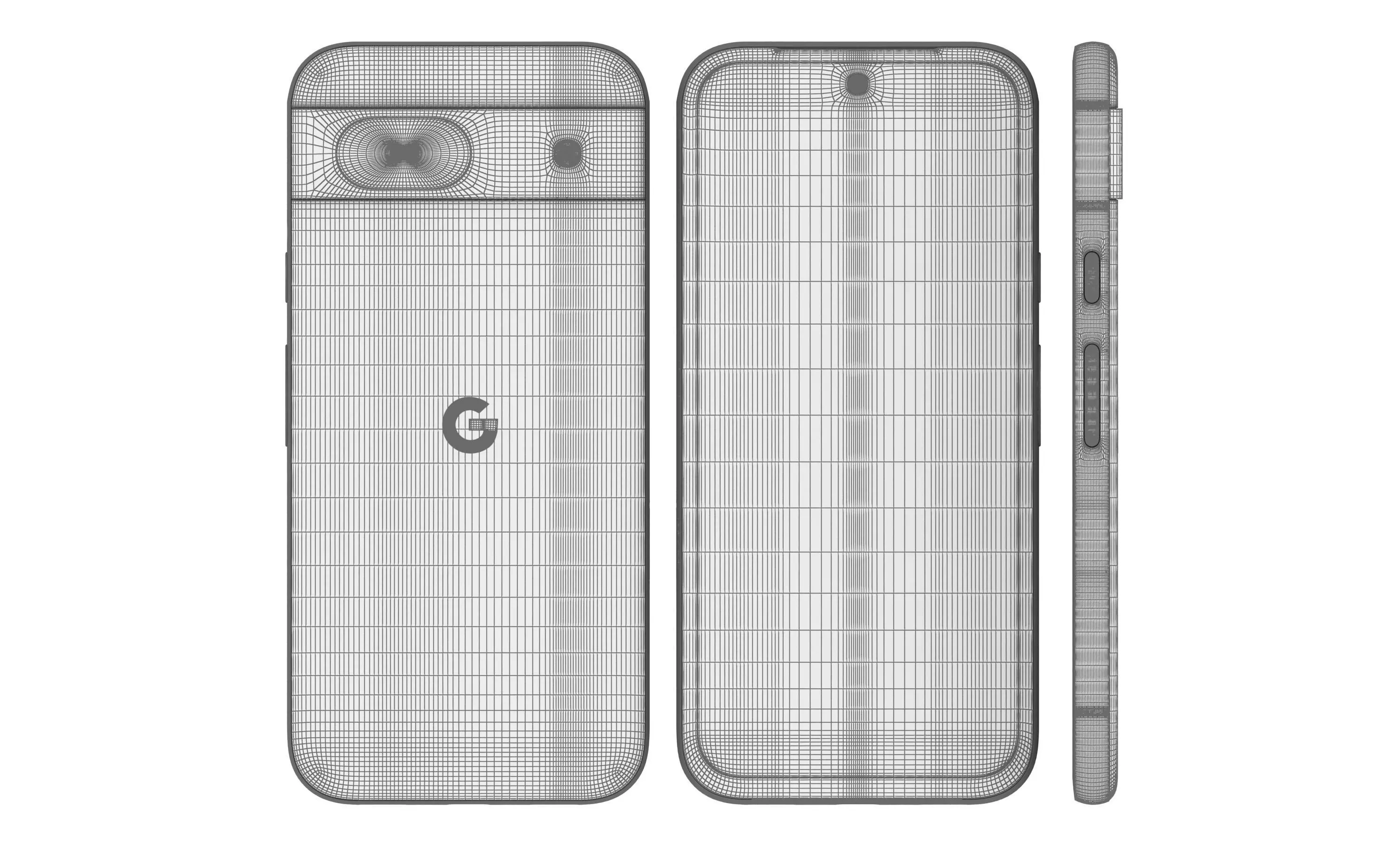 Google Pixel 8a All Colors High Poly  3D model_37