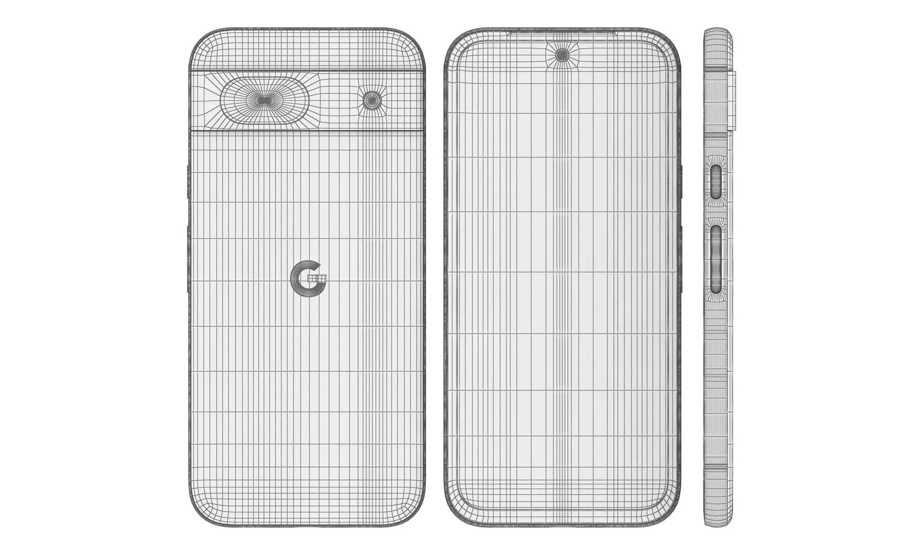 Google Pixel 8a All Colors High Poly  3D model_36