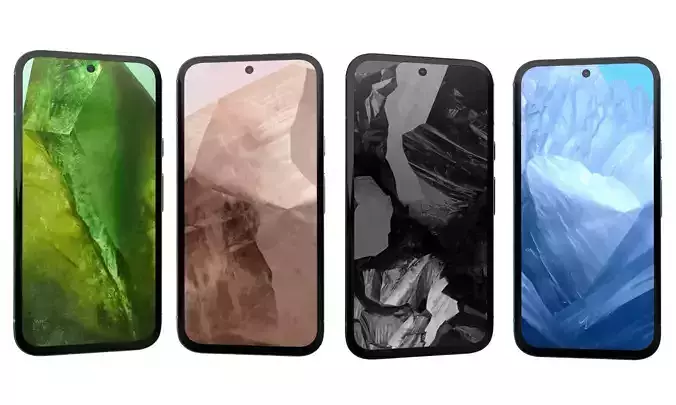 Google Pixel 8a All Colors High Poly 