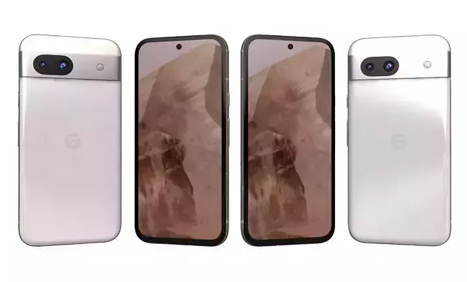 Google Pixel 8a Porcelain High Poly 