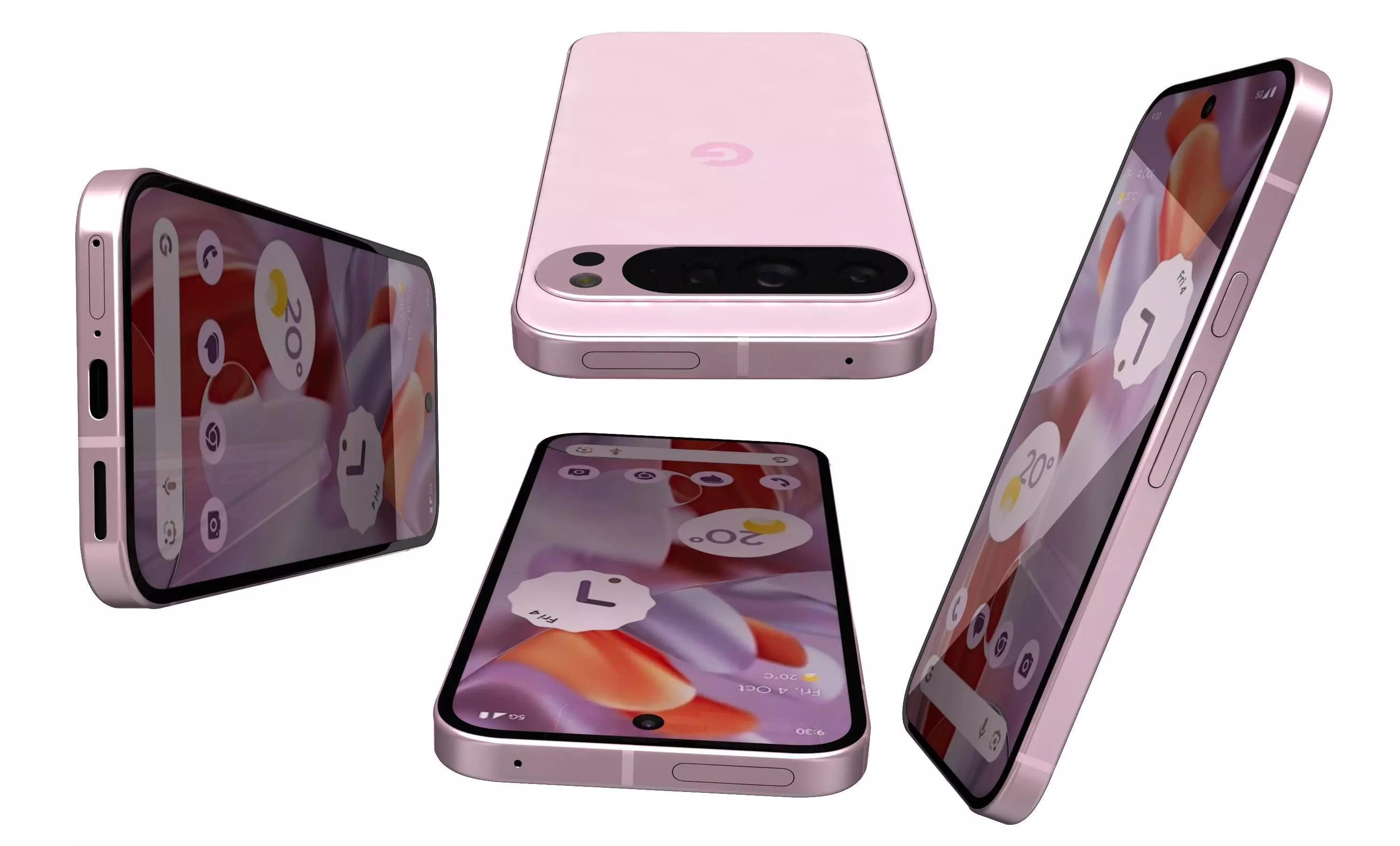 Google Pixel 9 Pro XL Rose Quartz High Poly  3D model_7