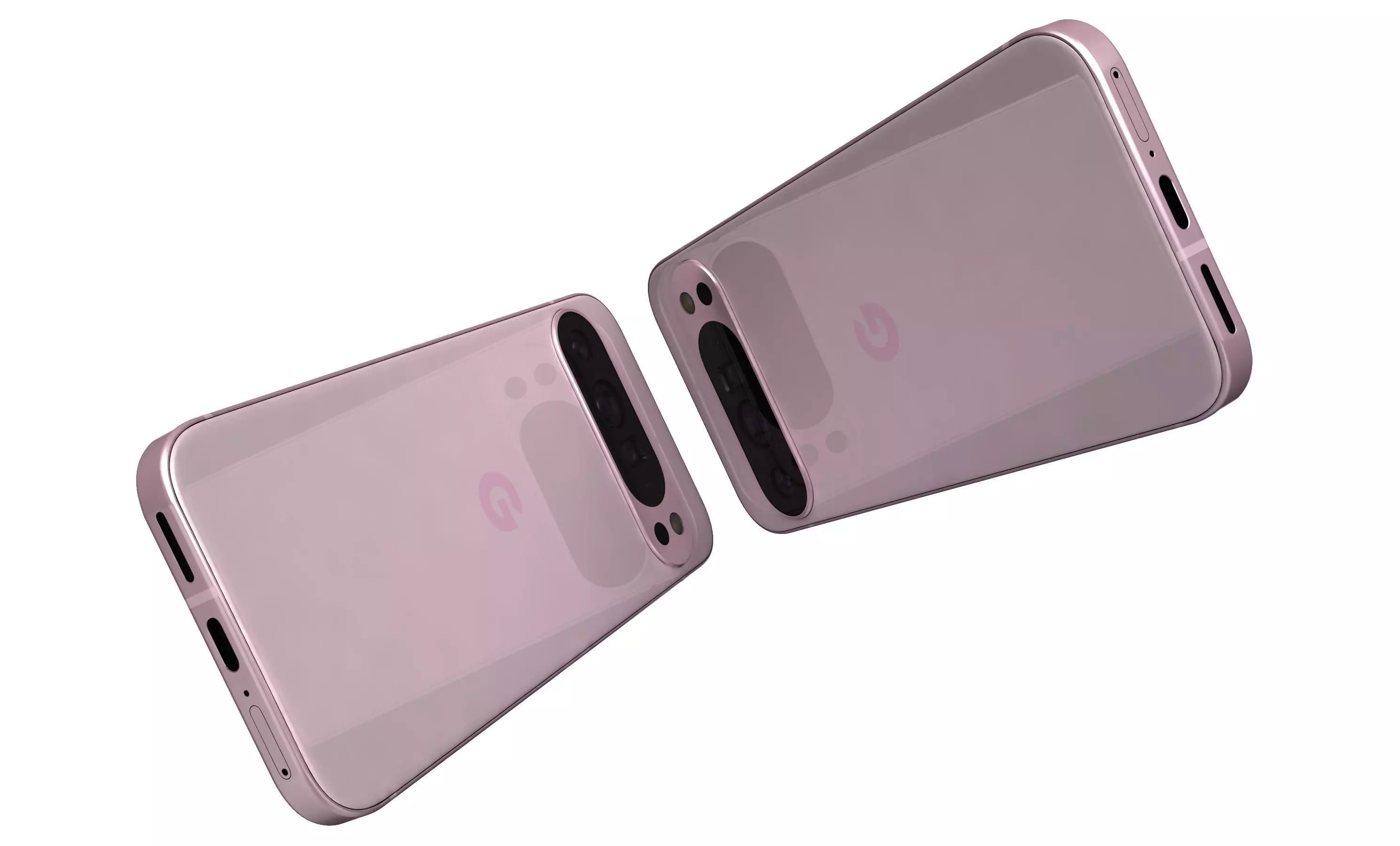 Google Pixel 9 Pro XL Rose Quartz High Poly  3D model_4
