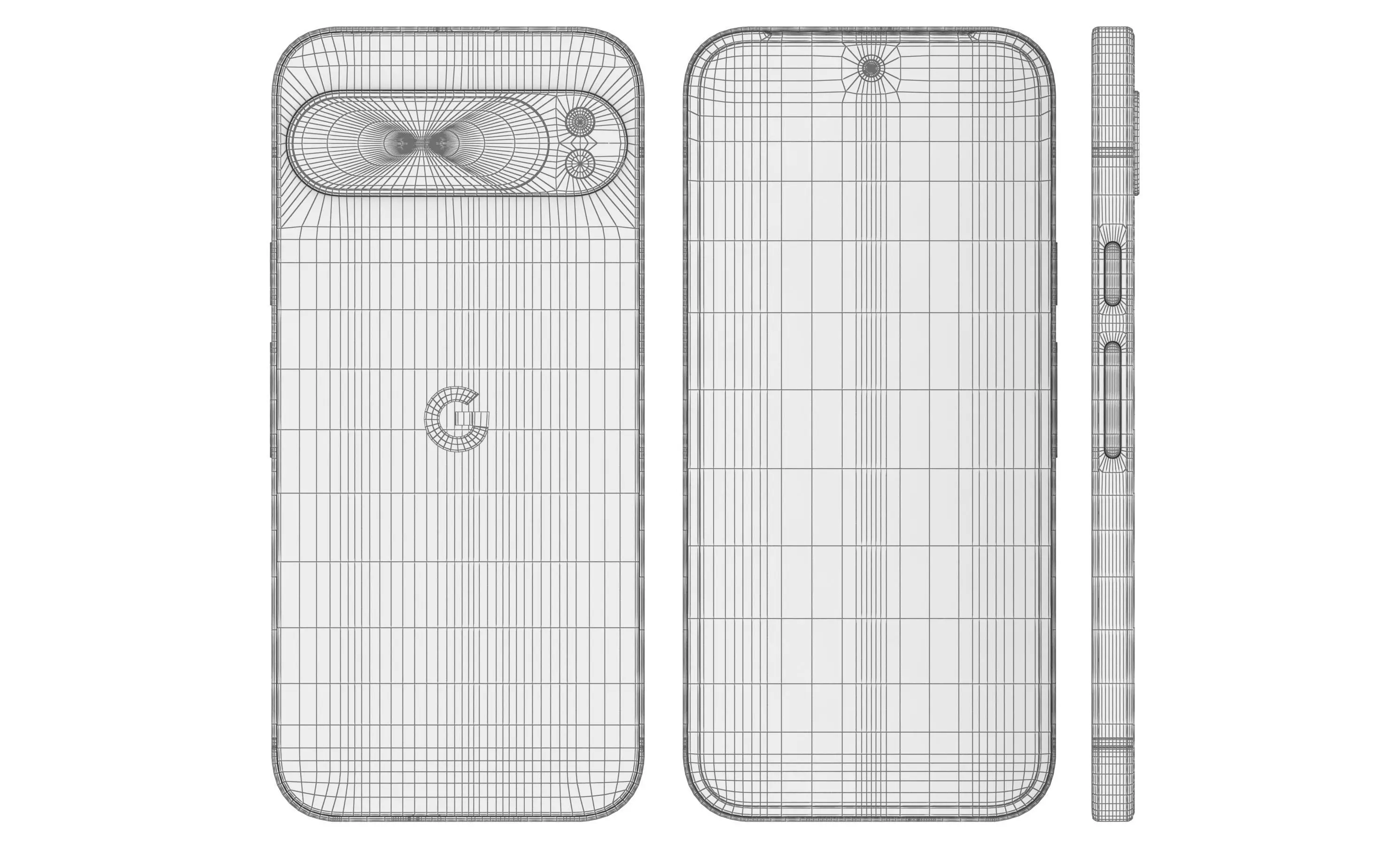 Google Pixel 9 Pro XL Rose Quartz High Poly  3D model_11