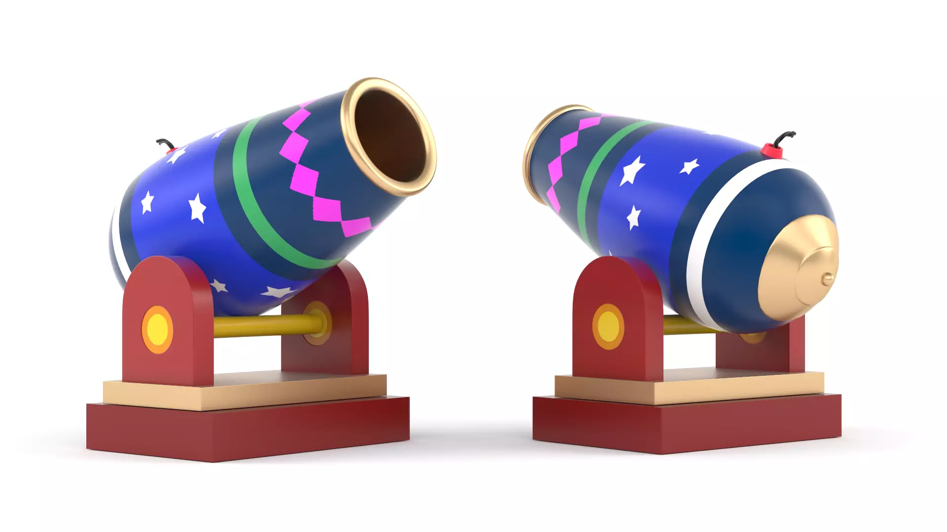 Circus Cannon 3D model_0