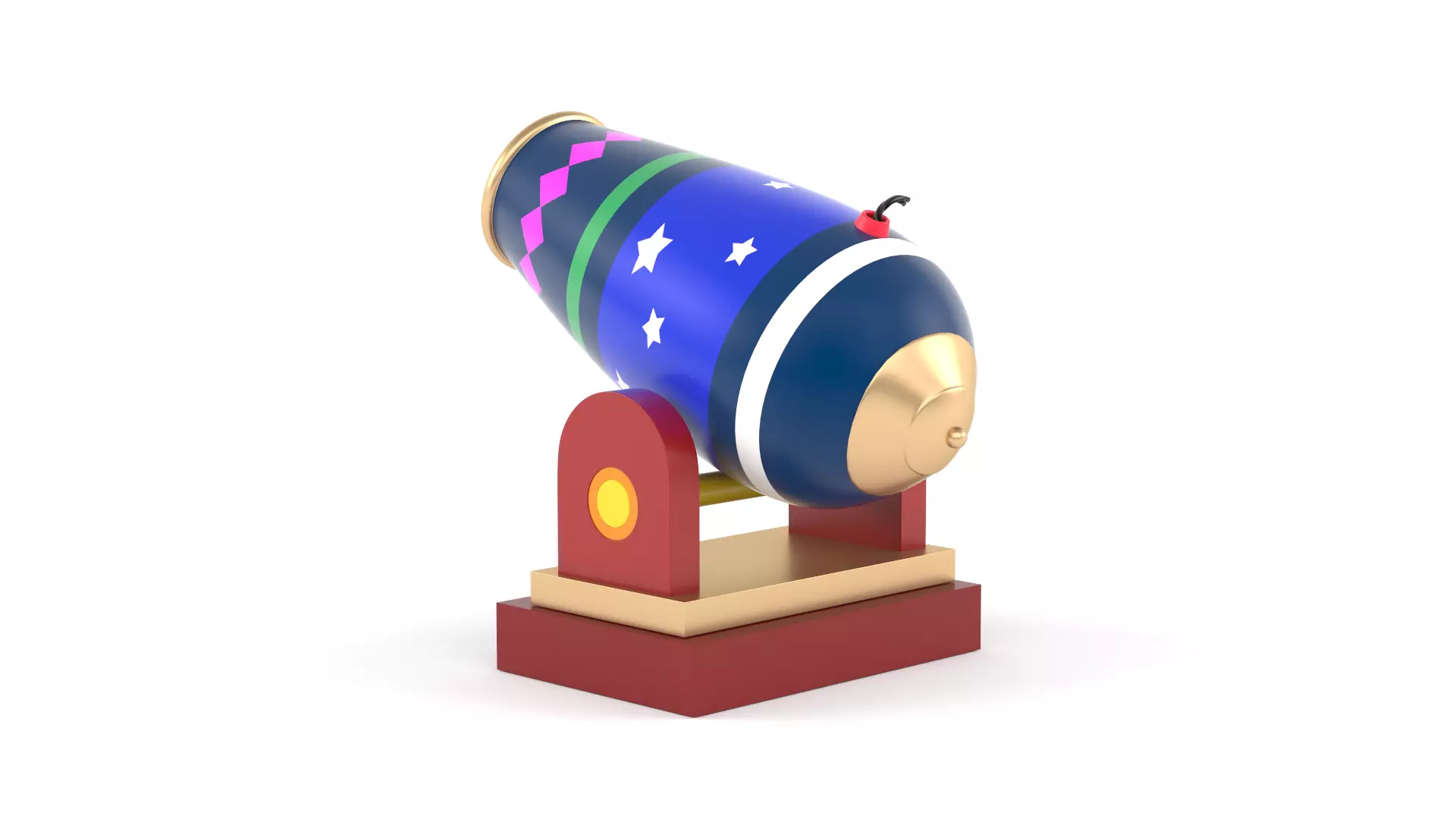 Circus Cannon 3D model_5