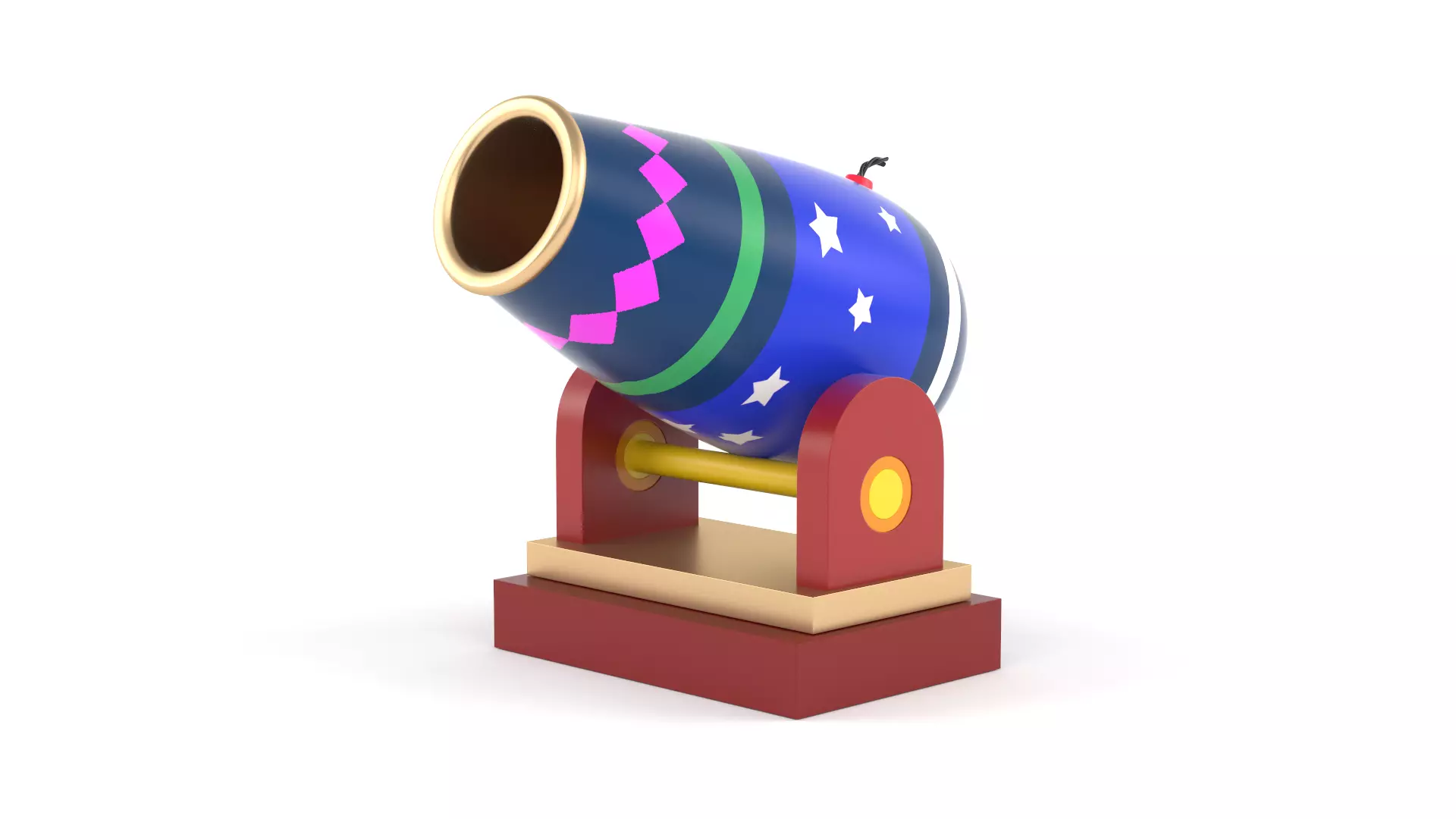 Circus Cannon 3D model_3
