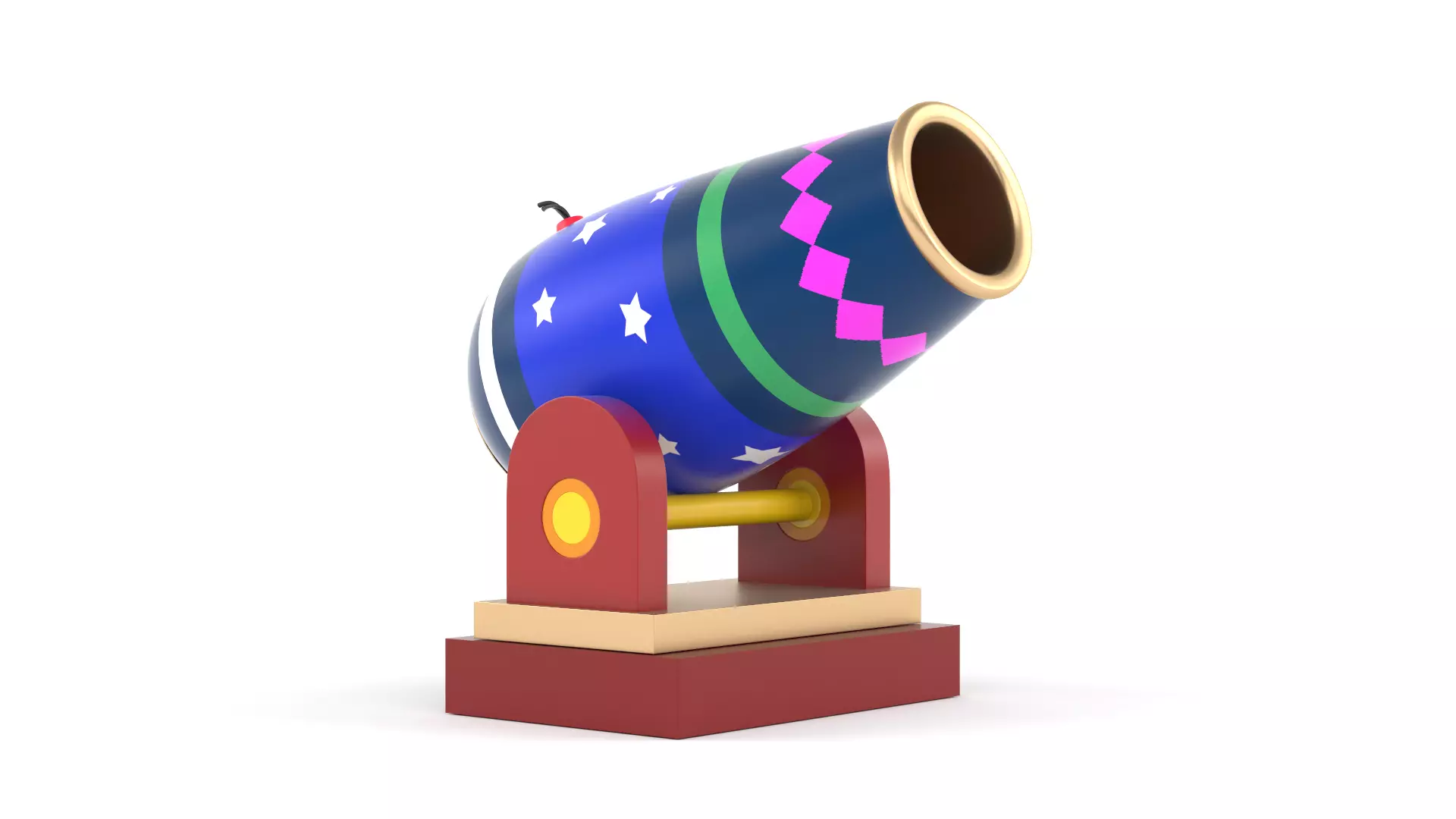 Circus Cannon 3D model_1