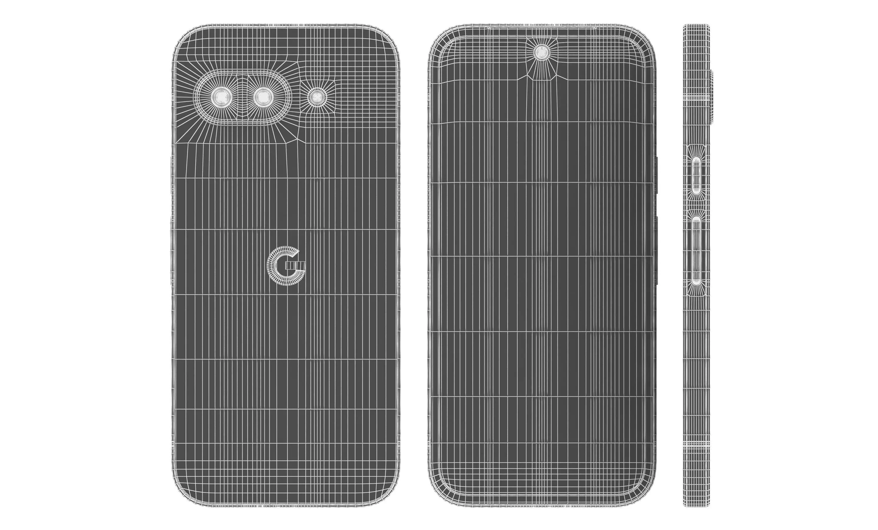 Google Pixel 9a All Colors High Poly  3D model_15