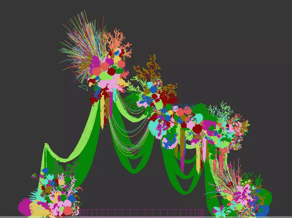 Floristry Fine art display 3D model 3D model_3