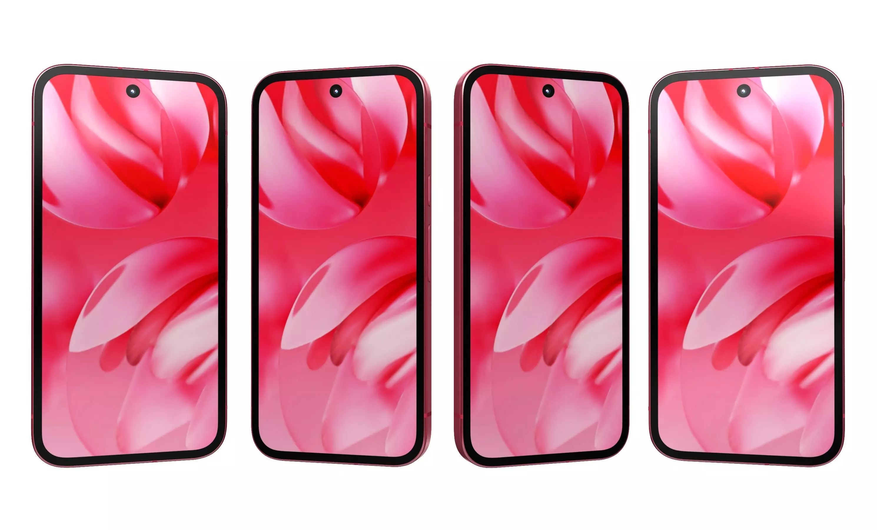 Google Pixel 9a Peony High Poly  3D model_1