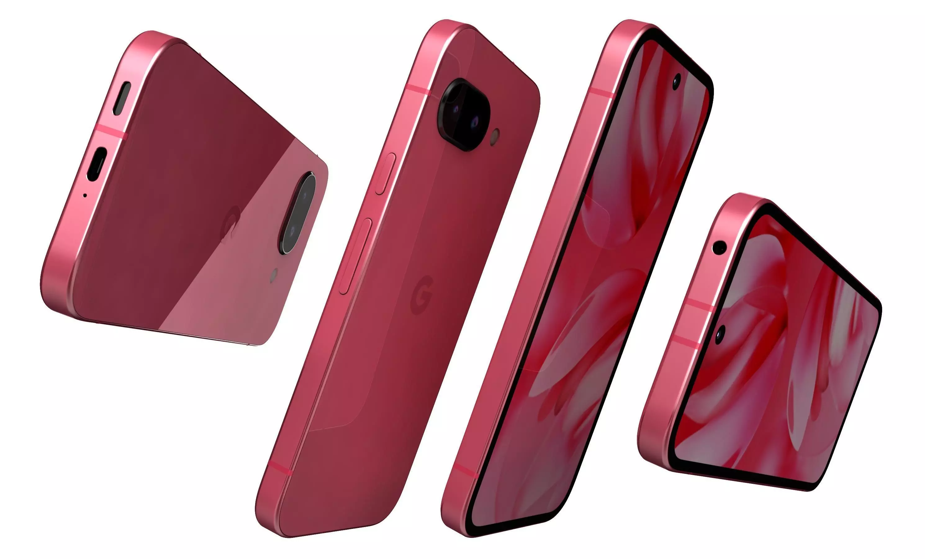 Google Pixel 9a Peony High Poly  3D model_4